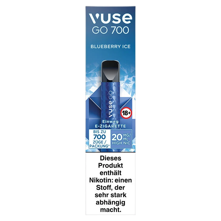 Vuse Go 700 Blueberry Ice 20mg Einweg E-Zigarette – Bild 3