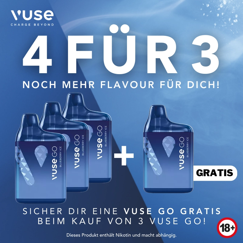 VUSE GO 800 4 Für 3 Blueberry Ice